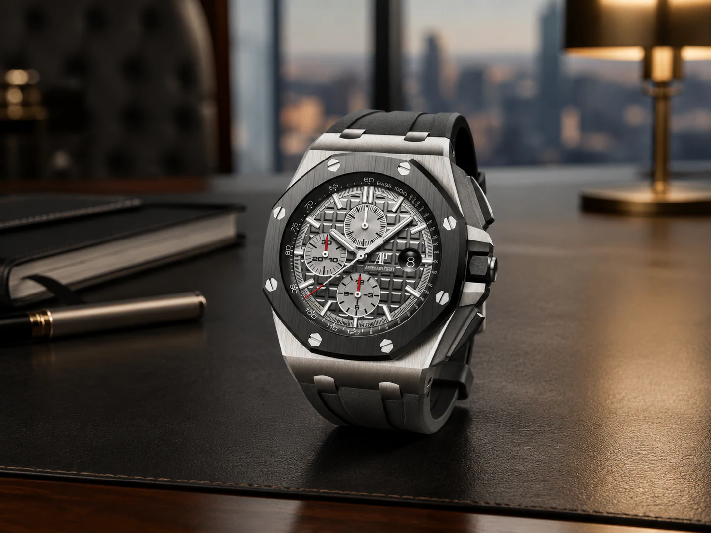 Lüks ofis ortamında Audemars Piguet saat